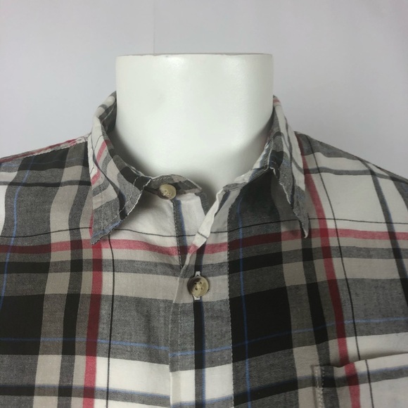 Wrangler Rugged Men's Plaid Western Shirt-Black & White-Sz Large Long Sleeve EUC - Picture 3 of 12